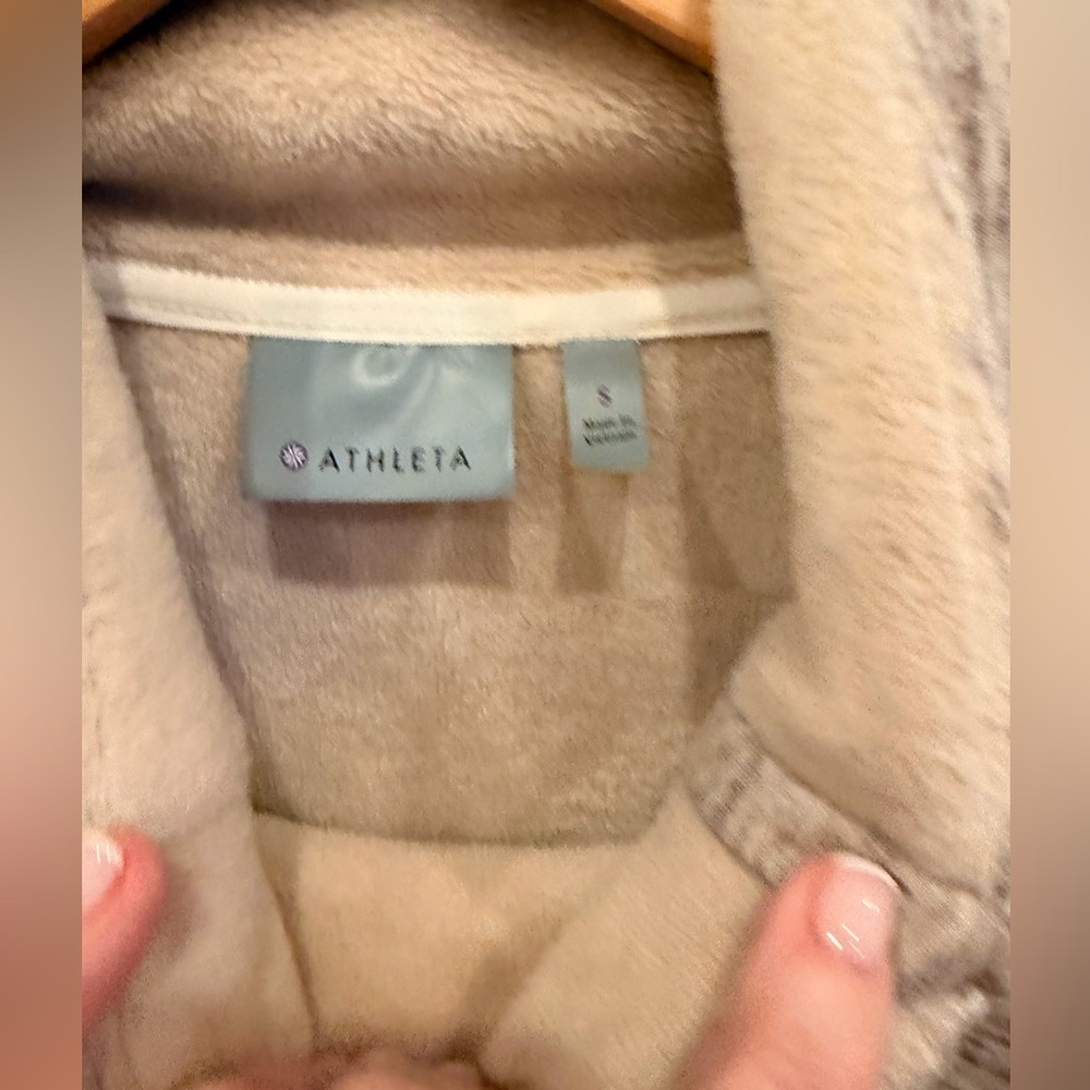 Athleta Asymmetrical Zip Fleece Pullover Jacket Small‎ - Picture 2 of 10